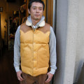 Rocky Mountain FeatherBed ���å����ޥ���ƥ�ե������٥å� LEATHER DOWN VEST �쥶�� ������٥���